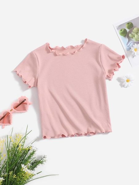 baby solid lettuce trim rib-knit she, Blue
baby solid lettuce trim rib-knit she, Blue