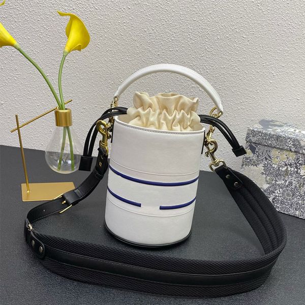 mini round bucket bags luxury women's shoulder bag designer fashion sports crossbody bag with embroidered strap crafted from white smoo
mini round bucket bags luxury women's shoulder bag designer fashion sports crossbody bag with embroidered strap crafted from white smoo