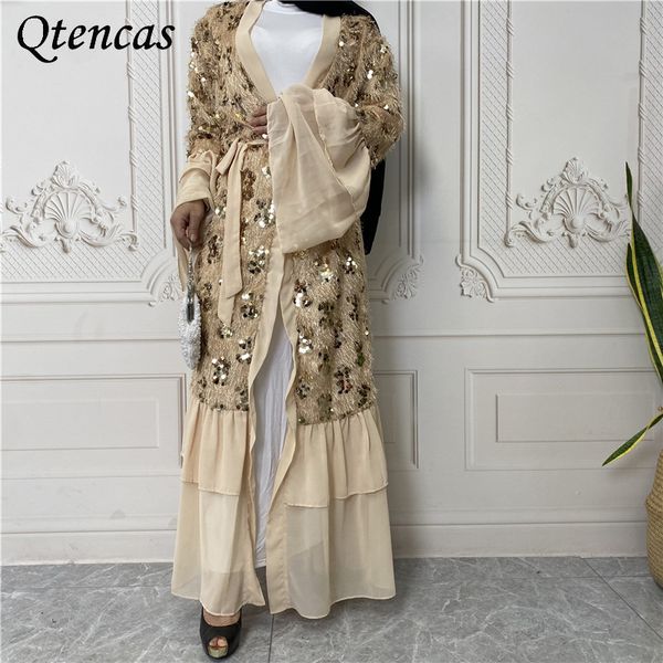 ramadan open abaya kimono cardigan turkey chiffon muslim hijab dress sequin abayas for women dubai islamic clothing kaftan robe, Red
ramadan open abaya kimono cardigan turkey chiffon muslim hijab dress sequin abayas for women dubai islamic clothing kaftan robe, Red