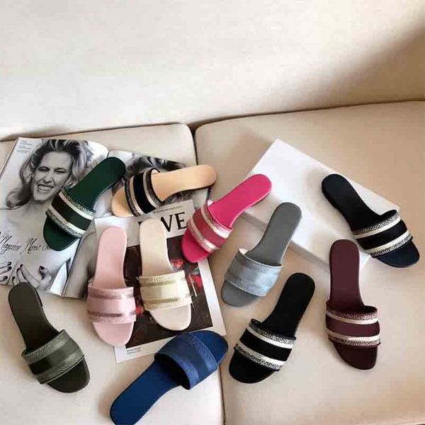dway slippers designer women sandals classic ladies low heel beach shoes fashion embroidered striped flip flops multicolor causal slides sho, Black
dway slippers designer women sandals classic ladies low heel beach shoes fashion embroidered striped flip flops multicolor causal slides sho, Black