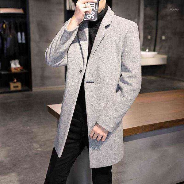 men's wool & blends men winter coat fashion turn-down collar warm thick woolen pea male trench overcoat t220810, Black
men's wool & blends men winter coat fashion turn-down collar warm thick woolen pea male trench overcoat t220810, Black