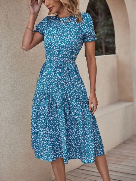 ditsy floral print belted dress h06f#, Black;gray
ditsy floral print belted dress h06f#, Black;gray