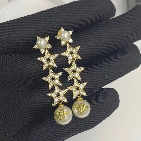 925 silver needle stars ear studs charm alloy pearl star earring female ornaments gift earrings with retail box
925 silver needle stars ear studs charm alloy pearl star earring female ornaments gift earrings with retail box