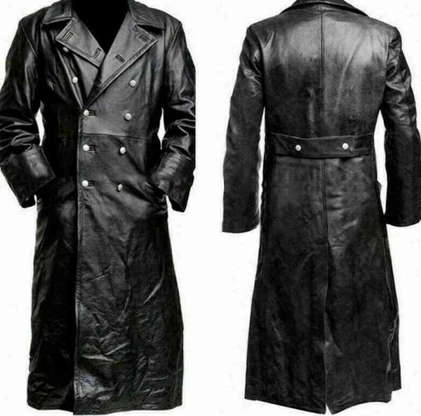 men lapel double breasted classic faux leather jacket officer german trench coat oversize s-5xl t220728, Black
men lapel double breasted classic faux leather jacket officer german trench coat oversize s-5xl t220728, Black