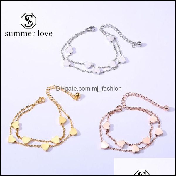 link chain bracelets jewelry trendy heart bracelet anklets for women stainless steel love pendant gold adjustable char dh7ku, Black
link chain bracelets jewelry trendy heart bracelet anklets for women stainless steel love pendant gold adjustable char dh7ku, Black