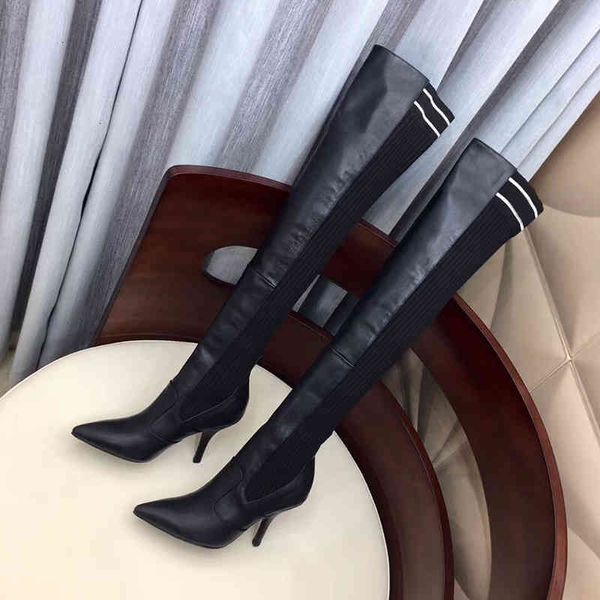 luxury outdoor fashion women's knitted socks boots fine heel 9.5cm thigh high boot breathable elastic pointed toe brand shoes bose, Black
luxury outdoor fashion women's knitted socks boots fine heel 9.5cm thigh high boot breathable elastic pointed toe brand shoes bose, Black