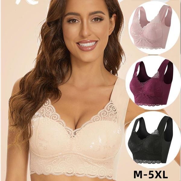 45-100kg bras for women plus size lingerie lace large thin gathered intimates traceless anti sagging wireless bra vest, Red;black
45-100kg bras for women plus size lingerie lace large thin gathered intimates traceless anti sagging wireless bra vest, Red;black