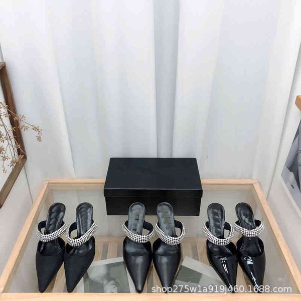 sandals autumn trend baotou woolen slippers women's thin high heels pointed shoes fashion back empty women, Black
sandals autumn trend baotou woolen slippers women's thin high heels pointed shoes fashion back empty women, Black