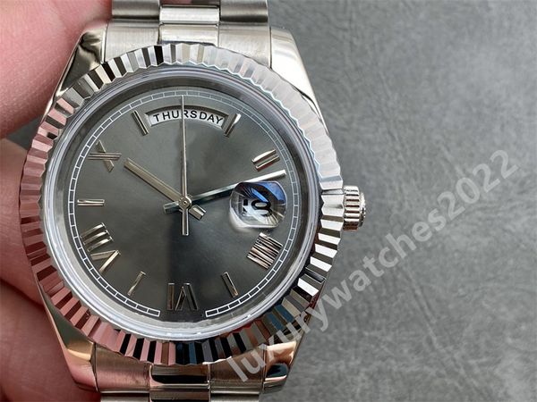2022 new 40mm designer watch automatic mechanical asia 2813 movement grey dial crown clasp zr maker mens silver bracelect wristwatch, Slivery;brown
2022 new 40mm designer watch automatic mechanical asia 2813 movement grey dial crown clasp zr maker mens silver bracelect wristwatch, Slivery;brown