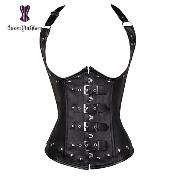 black women s punk style spiral steel boned waist trainer cincher shaper faux leather corset underbust for party costumes 828 220524
black women s punk style spiral steel boned waist trainer cincher shaper faux leather corset underbust for party costumes 828 220524