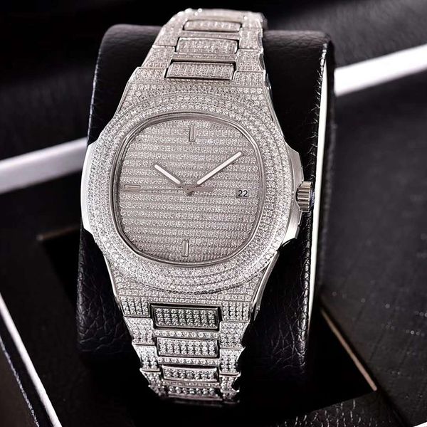 silver diamonds cubic zircon watch mechanical men luxury brand full iced out pp watches crystal zircon wristwatch with box and papers, Slivery;brown
silver diamonds cubic zircon watch mechanical men luxury brand full iced out pp watches crystal zircon wristwatch with box and papers, Slivery;brown