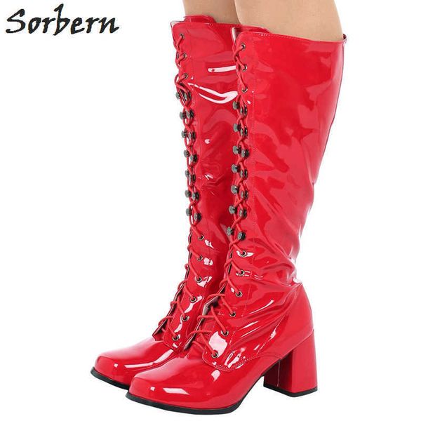 sorbern vintage 1960's gogo boots knee high ladies shoes 2018 custom colors square toe low heeled boots for women side zipper, Black
sorbern vintage 1960's gogo boots knee high ladies shoes 2018 custom colors square toe low heeled boots for women side zipper, Black
