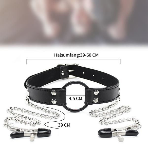 sm bondage belt with nipple breast clamp clip leather choker collar chain slave toys for women couple games
sm bondage belt with nipple breast clamp clip leather choker collar chain slave toys for women couple games