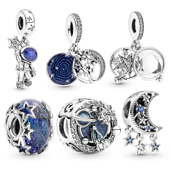 925 silver charm for moon star pendant jewelry astronaut fit pandora bracelet for jewelry, Black
925 silver charm for moon star pendant jewelry astronaut fit pandora bracelet for jewelry, Black