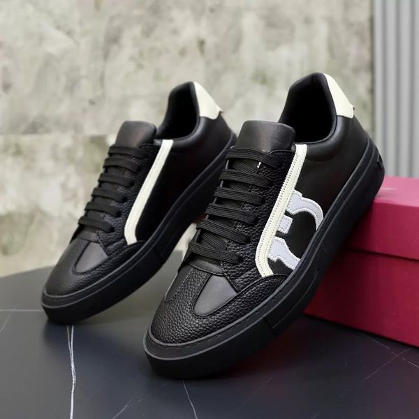 low up gancini men's sneakers shoes outdoor sports calfskin leather skateboard walking rubber sole luxury footwear party, Black
low up gancini men's sneakers shoes outdoor sports calfskin leather skateboard walking rubber sole luxury footwear party, Black