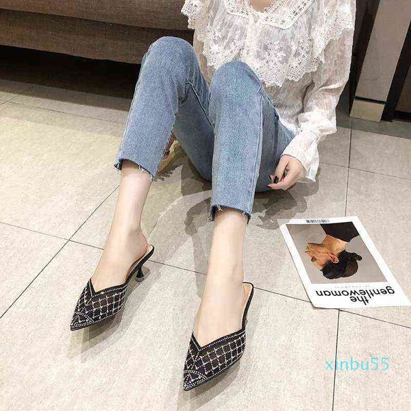 summer mesh breathable fashion luxury designer shoes women slippers office thin heels mules sandals, Black
summer mesh breathable fashion luxury designer shoes women slippers office thin heels mules sandals, Black