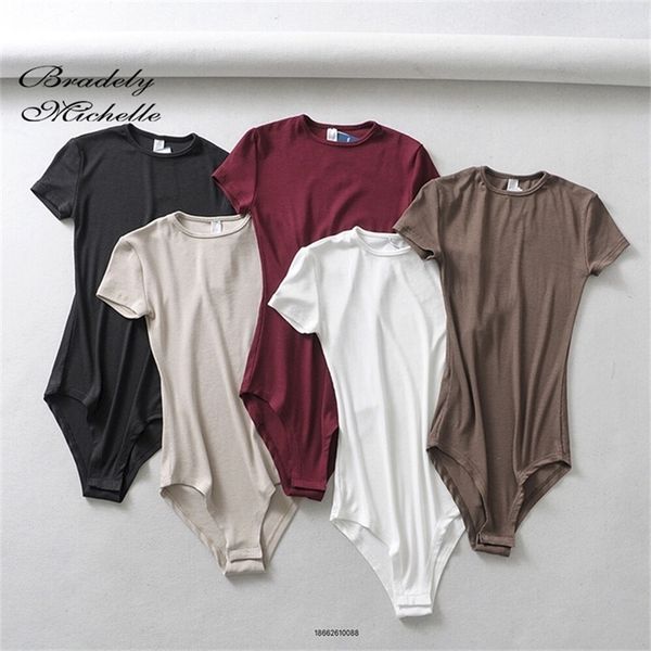bradely michelle summer women slim short-sleeve o-neck bodysuits female rompers streetwear jumpsuits 210306, Black;white
bradely michelle summer women slim short-sleeve o-neck bodysuits female rompers streetwear jumpsuits 210306, Black;white