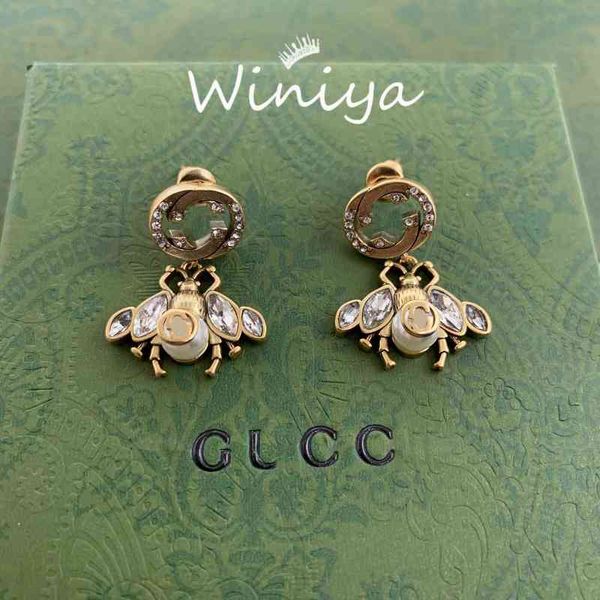 earrings ancient new letter inlaid eye diamond bee pearl fashion trend earrings, Golden
earrings ancient new letter inlaid eye diamond bee pearl fashion trend earrings, Golden