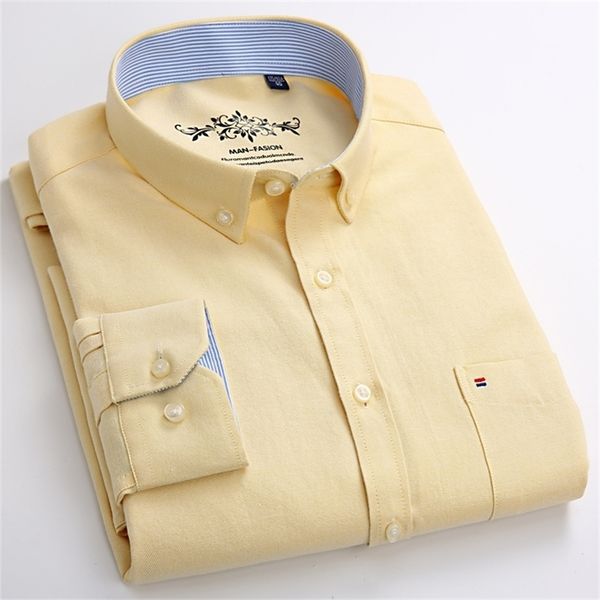 men's regular-fit long-sleeve sturdy knit oxford shirt plaid striped embroidered pocket button-down casual versatile shirts 220321, White;black
men's regular-fit long-sleeve sturdy knit oxford shirt plaid striped embroidered pocket button-down casual versatile shirts 220321, White;black