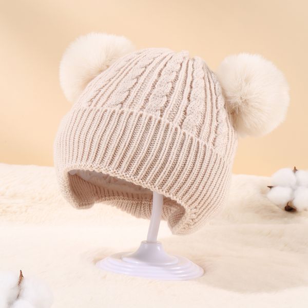 m481 europe baby kids knitted hats wool ball ear caps children knitting warm earmuff beanie, Yellow
m481 europe baby kids knitted hats wool ball ear caps children knitting warm earmuff beanie, Yellow