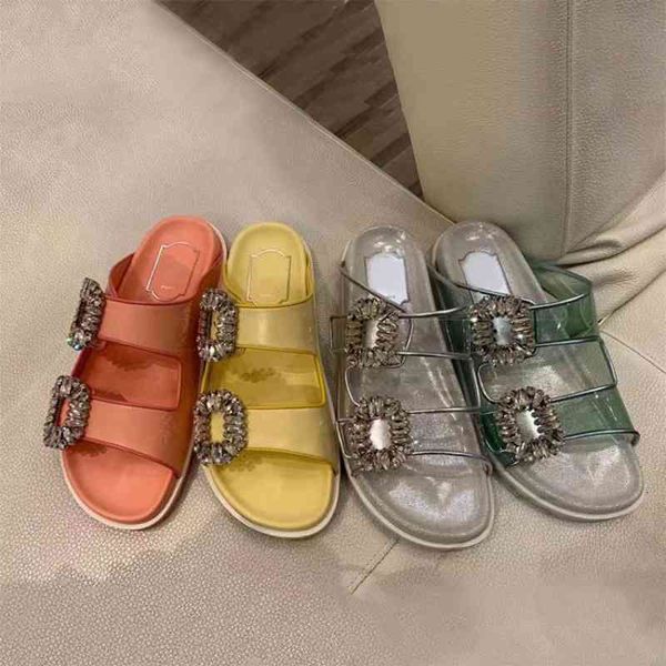 dress shoes summer women's shoes square buckle transparent film double diamond slippers with a flat bottom and wear beach sandals xy0e, Black
dress shoes summer women's shoes square buckle transparent film double diamond slippers with a flat bottom and wear beach sandals xy0e, Black