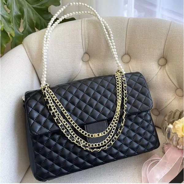 ladies classic designer bags genuine leather solid color flap mini shoulder bag fashion luxury beads decorated three chains crossbody bags f
ladies classic designer bags genuine leather solid color flap mini shoulder bag fashion luxury beads decorated three chains crossbody bags f