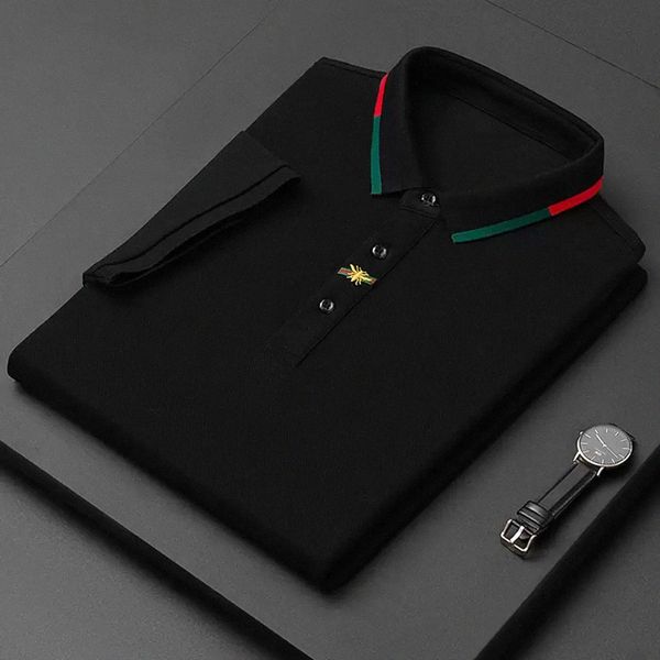 desigher brand paul short-sleeved t-shirt men bee polo shirt cotton lapel business korean luxurious summer embroidery mens clothing, White;black
desigher brand paul short-sleeved t-shirt men bee polo shirt cotton lapel business korean luxurious summer embroidery mens clothing, White;black
