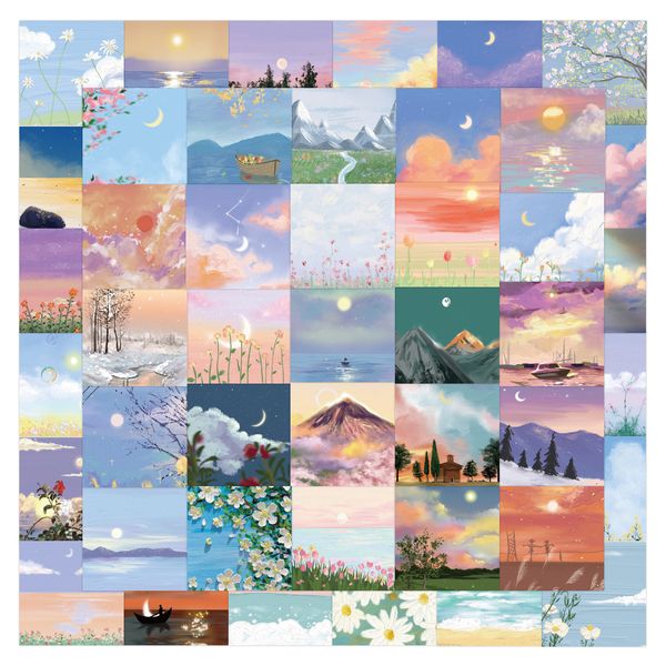 53pcs ins landscape oil painting graffiti sticker aesthetics for luggage notebook phone case guitar decoration decals waterproof
53pcs ins landscape oil painting graffiti sticker aesthetics for luggage notebook phone case guitar decoration decals waterproof