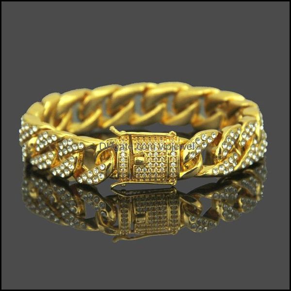 charm bracelets jewelry gold sier plated iced out crystal hip hop bangle for men party club fashion jewelr dhsjp, Golden;silver
charm bracelets jewelry gold sier plated iced out crystal hip hop bangle for men party club fashion jewelr dhsjp, Golden;silver