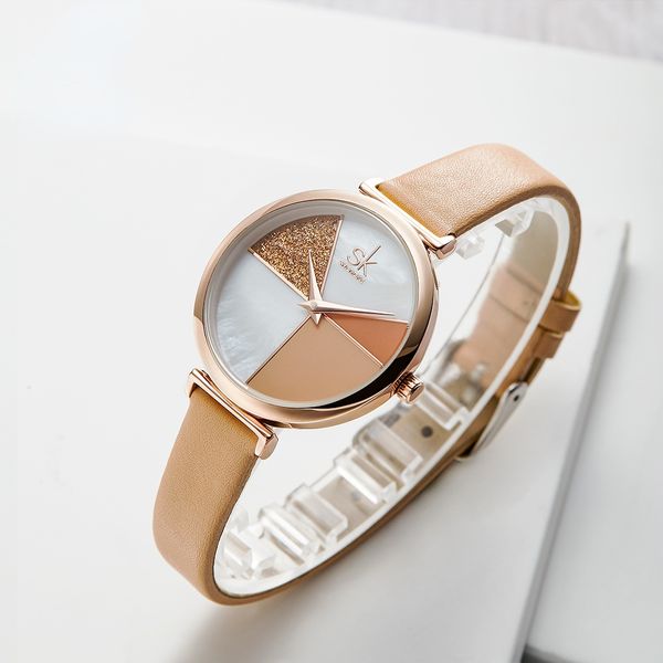 women shell dial leather ladies watch japanese quartz movement ultra slim buckle strap reloj mujer montre femme, Slivery;brown
women shell dial leather ladies watch japanese quartz movement ultra slim buckle strap reloj mujer montre femme, Slivery;brown
