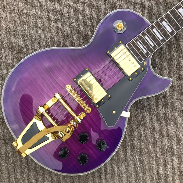 custom lp electric guitar, god hardware, rosewood fingerboard, purple flame maple tremolo system, solid mahogany body guitar, 001
custom lp electric guitar, god hardware, rosewood fingerboard, purple flame maple tremolo system, solid mahogany body guitar, 001
