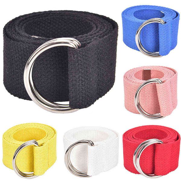 fashion casual nylon canvas fabric belt strap d ring buckle waist band solid color long cloth dress knitted waistband y220419, Black;brown
fashion casual nylon canvas fabric belt strap d ring buckle waist band solid color long cloth dress knitted waistband y220419, Black;brown