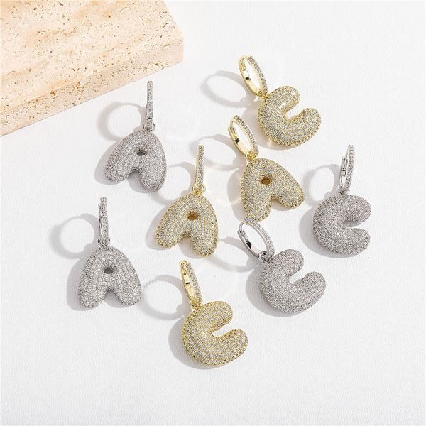 new fashion earrings white yellow gold plated bling cz bubble letter earrings for girls women studs nice gift, Golden;silver
new fashion earrings white yellow gold plated bling cz bubble letter earrings for girls women studs nice gift, Golden;silver
