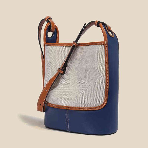 korean minority color contrast canvas bucket bag women's spring large capacity women's single shoulder bag messenger bag 220511
korean minority color contrast canvas bucket bag women's spring large capacity women's single shoulder bag messenger bag 220511