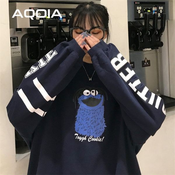 aqoia autumn lazy style cartoon printing loose women's sweatshirt harajuku oversize women sweatshirt 2020 ins fashion hoodies lj201102, Black
aqoia autumn lazy style cartoon printing loose women's sweatshirt harajuku oversize women sweatshirt 2020 ins fashion hoodies lj201102, Black