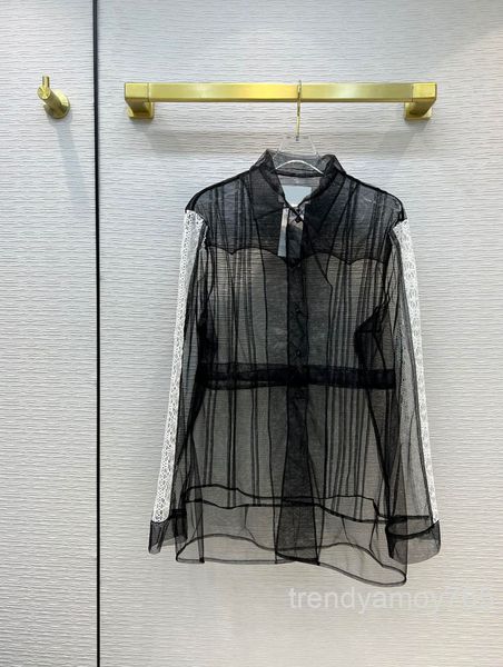 women's blouses & shirts lace mesh embroidery shirt coat perspective light casual cardigan spring and summer women's high end, White
women's blouses & shirts lace mesh embroidery shirt coat perspective light casual cardigan spring and summer women's high end, White