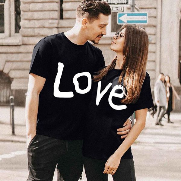 women's t-shirt couple summer love printed clothes tshirt christmas casual cotton short sleeve tees brand loose top, White
women's t-shirt couple summer love printed clothes tshirt christmas casual cotton short sleeve tees brand loose top, White