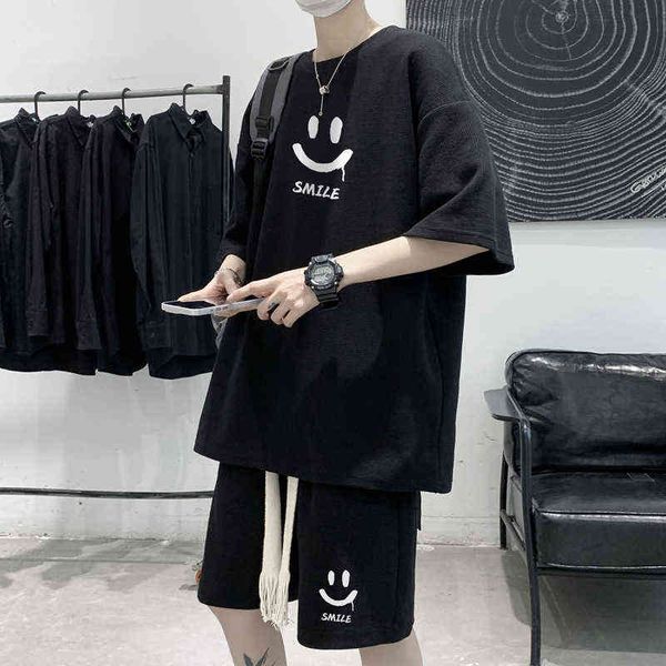 summer waffle suit men's t-shirt shorts two piece set large, White;black
summer waffle suit men's t-shirt shorts two piece set large, White;black