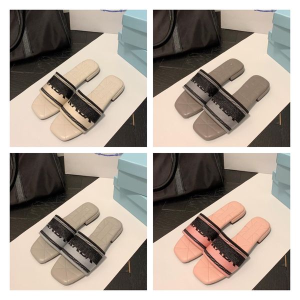 luxury designer women slippers embroidered letter sandals flat slippers leather inside comfortable lambskin white pink heel height 1.5cm, Black
luxury designer women slippers embroidered letter sandals flat slippers leather inside comfortable lambskin white pink heel height 1.5cm, Black