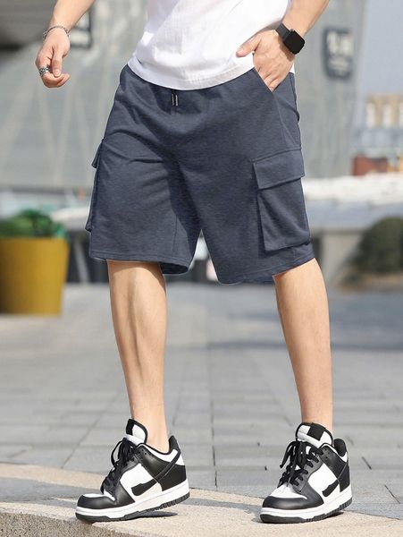 men flap pocket side drawstring waist shorts k25v#, White;black
men flap pocket side drawstring waist shorts k25v#, White;black