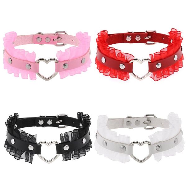 punk heart choker necklaces collar women pu leather black gothic choker necklace on neck goth jewelry, Golden;silver
punk heart choker necklaces collar women pu leather black gothic choker necklace on neck goth jewelry, Golden;silver