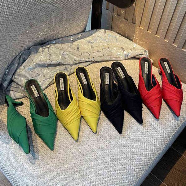 slippers 2022 spring new mules women pointed toe thin heels flip flops shoes female med slides fashion ladies 220518, Black
slippers 2022 spring new mules women pointed toe thin heels flip flops shoes female med slides fashion ladies 220518, Black