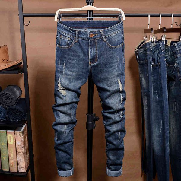 men's jeans design style non iron pierced elastic leg jeans xintang men's pants 802 xdeh, Blue
men's jeans design style non iron pierced elastic leg jeans xintang men's pants 802 xdeh, Blue