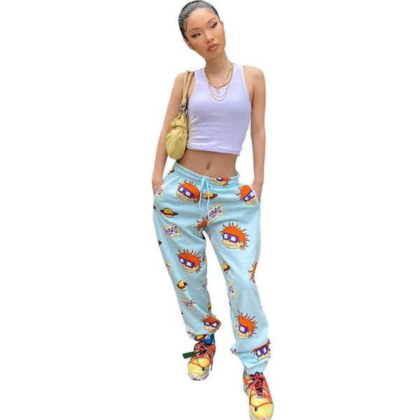 women's pants & capris print joggers cargo baggy high waist cartoon pattern loose sweat women fall clothes female streetwear trousers, Black;white
women's pants & capris print joggers cargo baggy high waist cartoon pattern loose sweat women fall clothes female streetwear trousers, Black;white