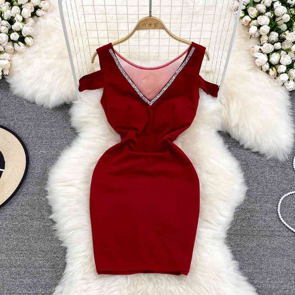 casual dresses summer 2022 fashion v-neck off shoulder low breast mesh stitching slim short hip wrap dress ybwg, Black;gray
casual dresses summer 2022 fashion v-neck off shoulder low breast mesh stitching slim short hip wrap dress ybwg, Black;gray