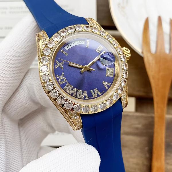iced out diamond watch men 40mm day date automatic mechanical sweeping popular brand 16233 sapphire glass, Slivery;brown
iced out diamond watch men 40mm day date automatic mechanical sweeping popular brand 16233 sapphire glass, Slivery;brown