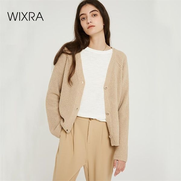 wixra women stylish knitted cardigan autumn spring pure color v neck flare sleeve button casual ladies sweaters y200106, White;black
wixra women stylish knitted cardigan autumn spring pure color v neck flare sleeve button casual ladies sweaters y200106, White;black
