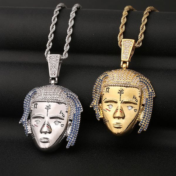 new designed xxxtentacion pendant luxurious necklace micro inlays diamonds men women hip hop punk long necklaces designer jewelry sweater ch, Silver
new designed xxxtentacion pendant luxurious necklace micro inlays diamonds men women hip hop punk long necklaces designer jewelry sweater ch, Silver
