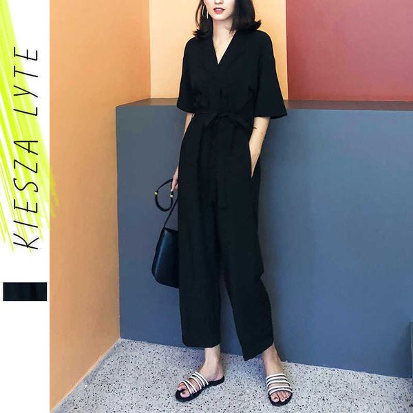 women jumpsuits summer solid black laceup short sleeve high waists tooling jumpsuit rompers female streetwear good quality 210608, Black;white
women jumpsuits summer solid black laceup short sleeve high waists tooling jumpsuit rompers female streetwear good quality 210608, Black;white