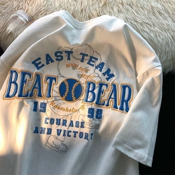 american retro bear short sleeved tshirt women brand loose couple oversize half sleeve clothes graphic tee t shirt 220809, White
american retro bear short sleeved tshirt women brand loose couple oversize half sleeve clothes graphic tee t shirt 220809, White